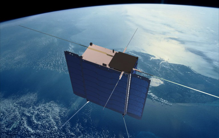 Uno de los satélites en acción